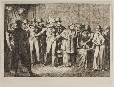 Pius VII. Bortförd av fransmännen natten till den 6 juli 1809 av Bartolomeo Pinelli