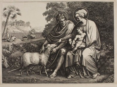 Vila under flykten till Egypten av Bartolomeo Pinelli