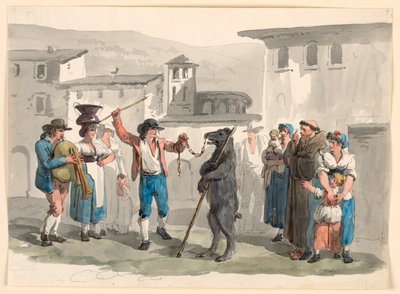 Den dansande björnen av Bartolomeo Pinelli