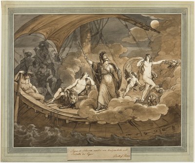 Drömmen om Telemachos, från Telemachos äventyr, bok 4 av Bartolomeo Pinelli
