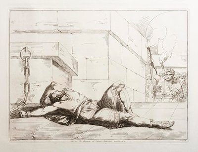 Kung Jugurthas slut i det mamertinska fängelset av Bartolomeo Pinelli