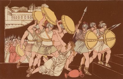 Tarpeias död av Bartolomeo Pinelli
