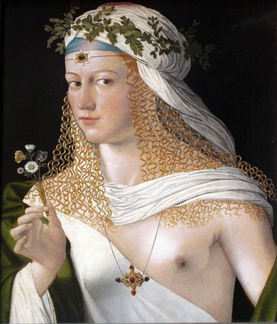Idealiserat porträtt av en kurtisan som Flora av Bartolomeo Veneto