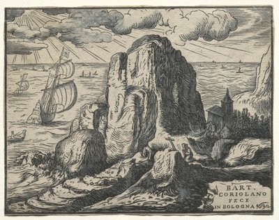 Klipp vid havet av Bartolommeo Coriolano