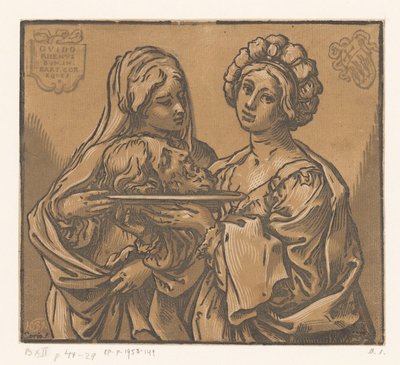 Herodias och Salome med Johannes Döparens huvud av Bartolommeo Coriolano