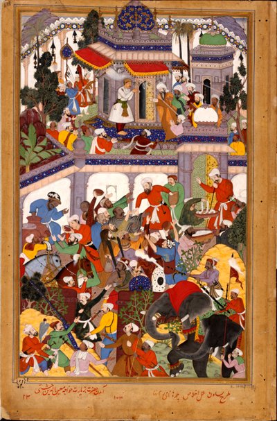 Once Visits T Shrine of Khwaja: Mueen Ed-Din Chishti Et Azam, K 1590 av Basawan