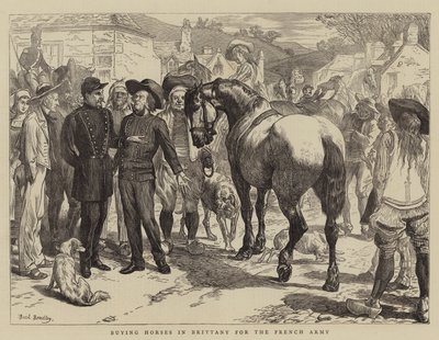 Köper hästar i Bretagne för den franska armén av Basil Bradley