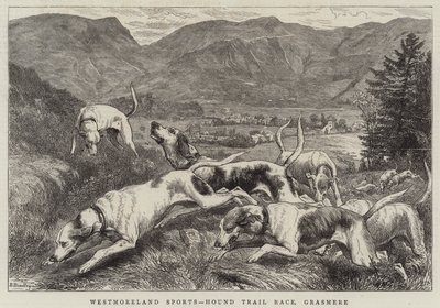 Westmoreland Sports, Hound Trial Race, Grasmere av Basil Bradley