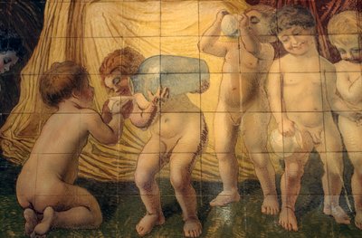 Putti dricker termiskt källvatten av Basilio Cascella