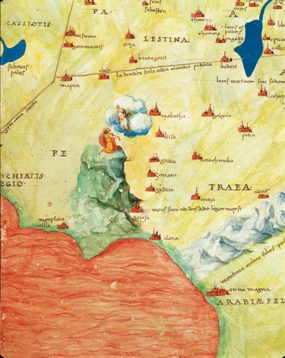 Nilens delta, Röda havet och berget Sinai, från Atlas of the World i trettiotre kartor, av Battista Agnese av Battista Agnese