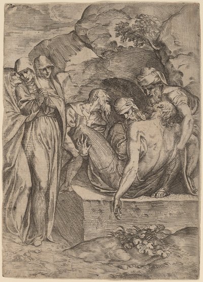 Gravläggningen av Battista Angolo del Moro