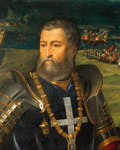 Italien, Modena, Porträtt av Alfonso I d