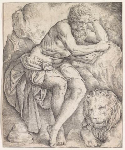 Sankt Jerome av Battista Franco