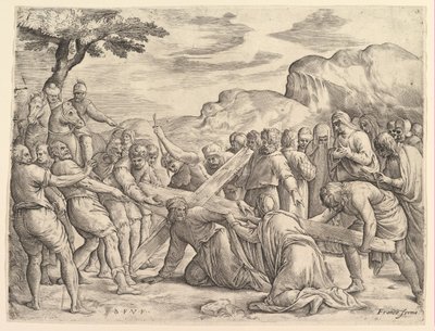 Kristus som bär korset, ca. 1552. av Battista Franco Veneziano