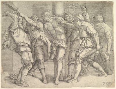 Flagelationen, ca. 1552-61. av Battista Franco Veneziano