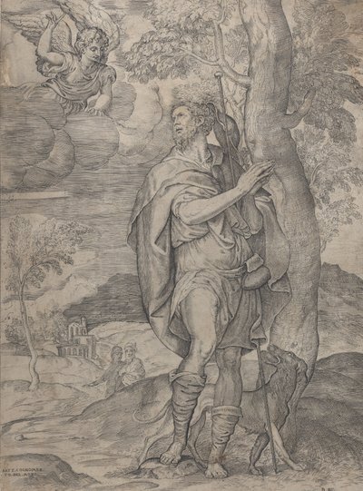Saint Roch, 1535-73. av Battista del Moro