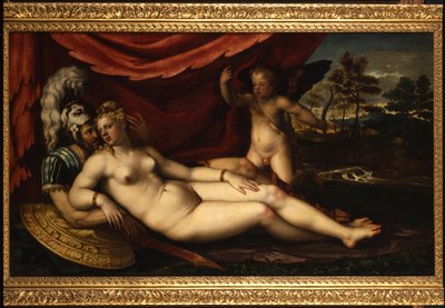 Venus, Mars och Amor av Battista dellAngelo del Moro