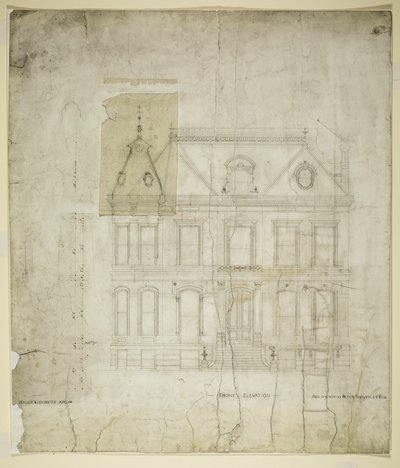 Peter Schuttler II House, Chicago, Illinois, fasad av Bauer and Loebnitz