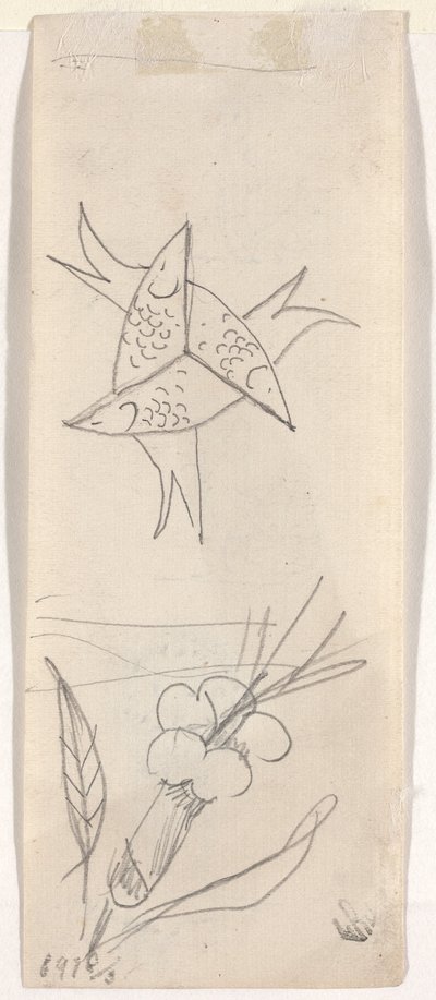 Skissblad [verso] av Beatrice Godwin Whistler