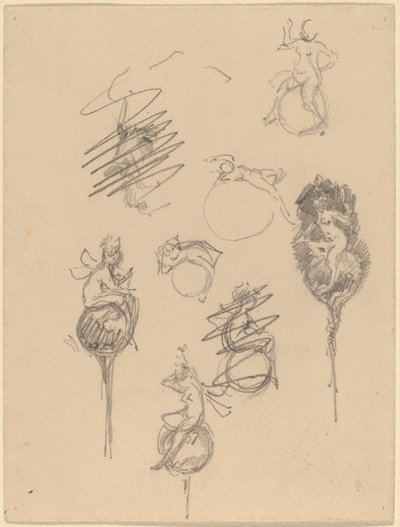 Studier för smyckesdesigner [recto] av Beatrice Godwin Whistler