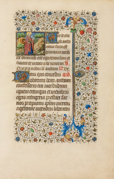 Sankt Antonius med yxa av Bedford Master