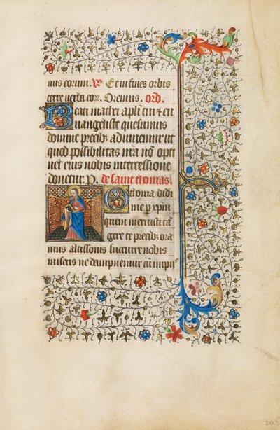 Sankt Thomas med en bok av Bedford Master