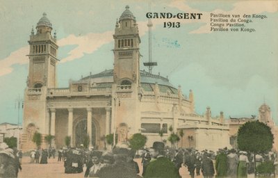 Kongopaviljongen; Gent; 1913. Vykort skickat 1913. av Belgian Photographer