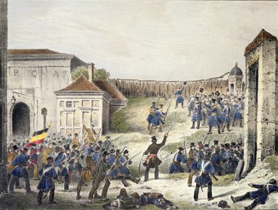 Antwerpen: Nederländska truppers sista attack, 27 oktober 1830 av Belgian School