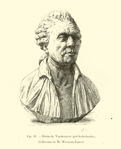 Byst av Henri Van der Noot, belgisk revolutionär av Belgian School