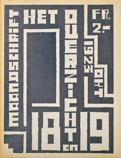 Omslag till ett nummer 1923 av tidningen "The Overview", 1923 av Belgian School