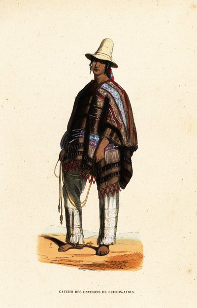 Indian gaucho från regionen Buenos-Ayres, Argentina av Belgian School