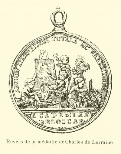 Baksidan av Karls medalj av Lorraine av Belgian School
