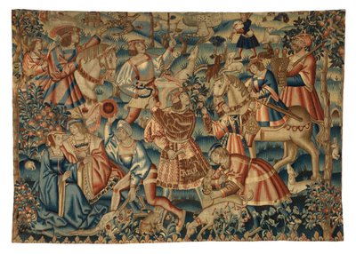 Tapestry, April månad, från Tournai av Belgian School