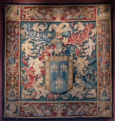 Gobeläng med familjens De Nagera vapen. Mästare AL. Ca 1550 (gobeläng) av Belgian School