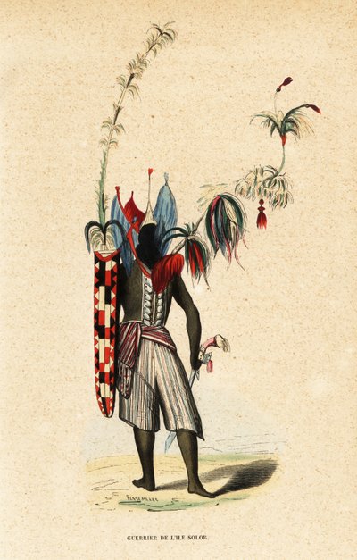 Warrior of Solor Island, Lesser Sunda Islands, Indonesien av Belgian School