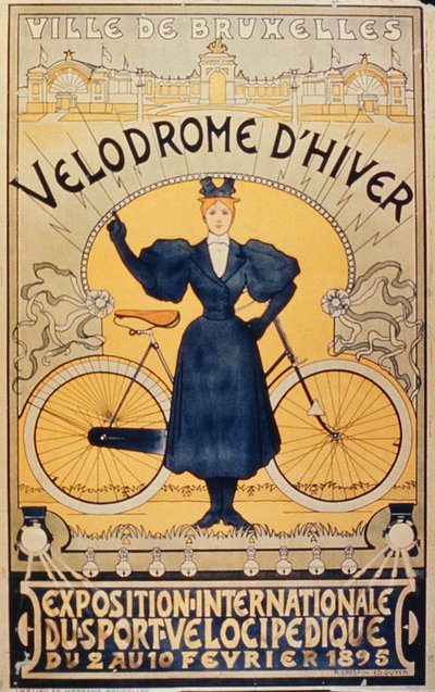 Vintercykelbana, Internationell utställning för Velocipede Sports Bryssel, 2-10 februari 1895 av Belgian School
