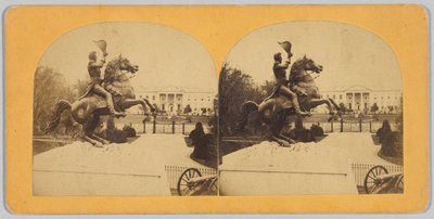 Den kolossala ryttarstatyn i brons av general Andrew Jackson av Bell and Brother