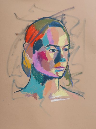 Färgstudie 17, 2023 (pastell på papper) av Ben Benet