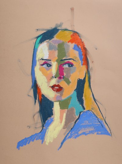 Färgstudie 20, 2023 (pastell på papper) av Ben Benet