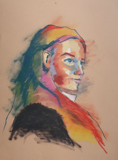 Färgstudie 4, 2023 (pastell på papper) av Ben Benet