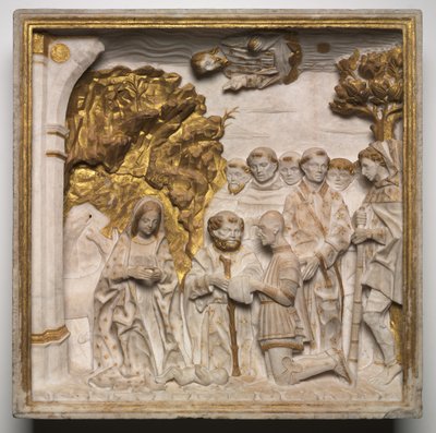 Pier Francesco Visconti, Court of Saliceto, Adoring the Christ Child, strax efter 1484. av Benedetto Briosco