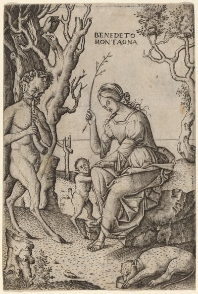 Satyr familj av Benedetto Montagna