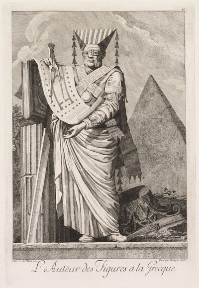 Grekisk maskerad: The Author of Greek Figures (Plåt 10) av Benigno Bossi