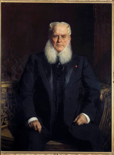 Porträtt av Alfred Chauchard (1821-1909), grundare av Louvren-butikerna, samlare, givare av Musees Nationals. Målning av Jean Joseph (Jean-Joseph) Constant dit Benjamin Constant (Benjamin-Constant) (1845-1902). 1896 Sön. 1,3x0,96 m Paris, musee d