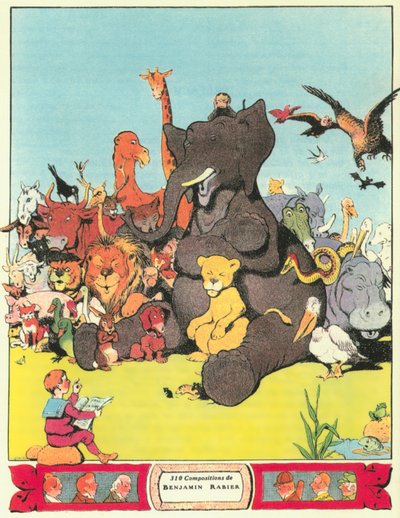 Illustration från "Fables" av Jean de la Fontaine av Benjamin (after) Rabier
