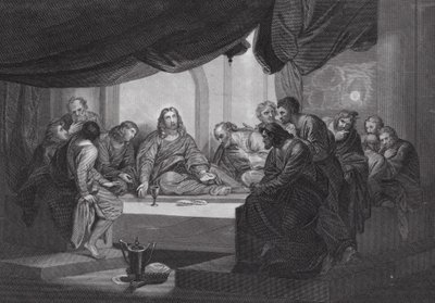 Den sista måltiden (gravyr) av Benjamin (after) West