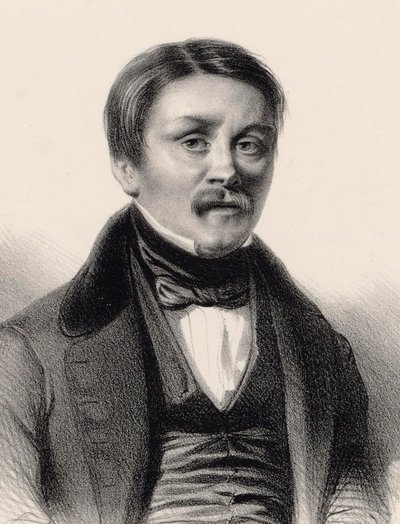 Porträtt av organisten och kompositören Hippolyte Monpou 1804-1841, 1840. av Benjamin