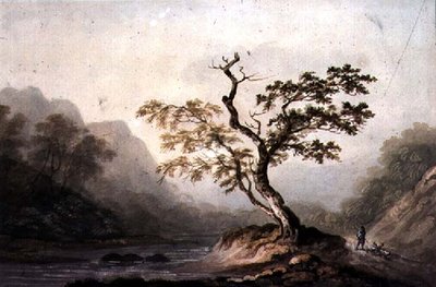 Landskap med flod och berg av Benjamin Barker