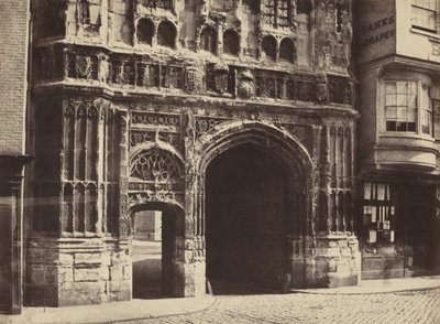 Christchurch Gateway, Canterbury,1854, tryckt 1857 (foto) av Benjamin Brecknell Turner