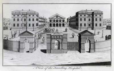 En utsikt över Foundling Hospital, 1756 av Benjamin Cole
